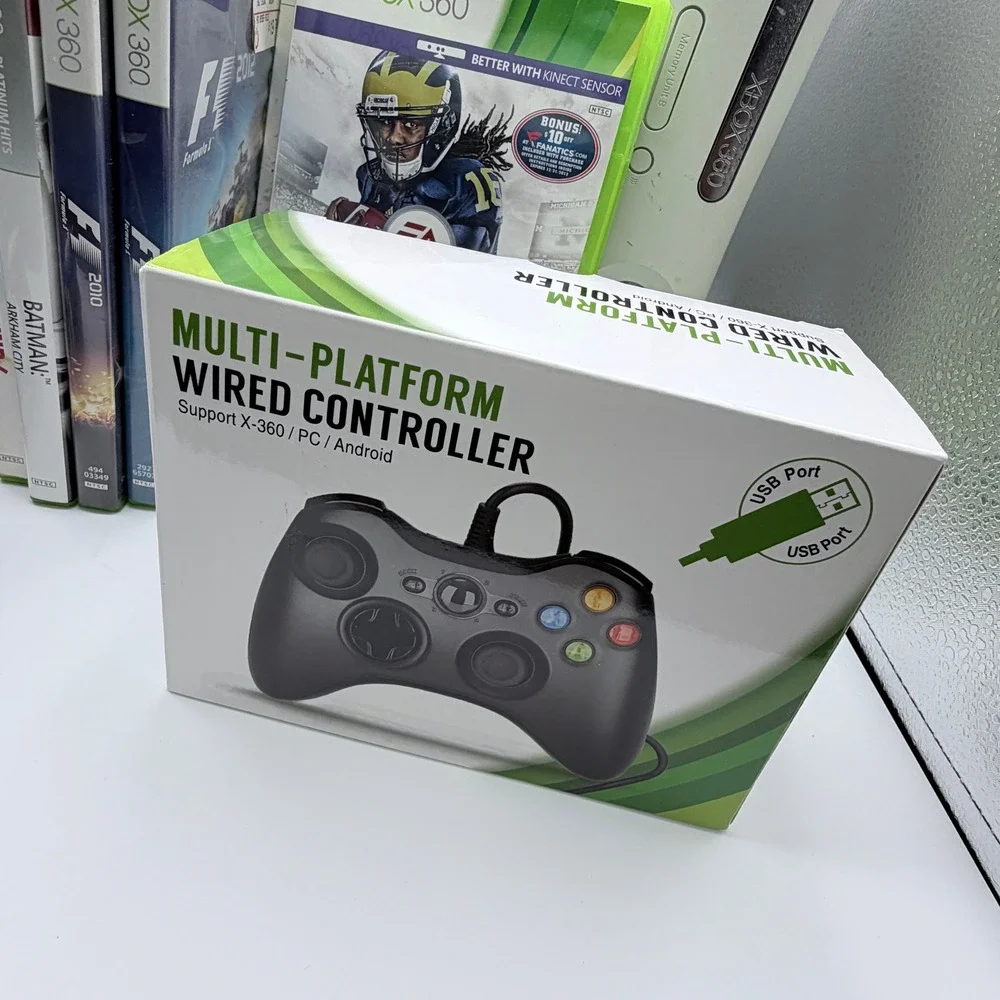 Microsoft Xbox 360 Pro Console Bundle NCAA Football 14 12 Batman 20GB HDMI White